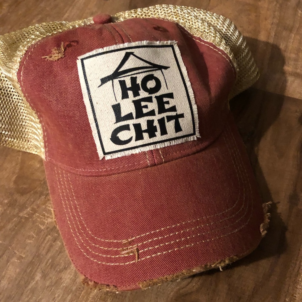 Ho Lee Chit unstructured patch hat